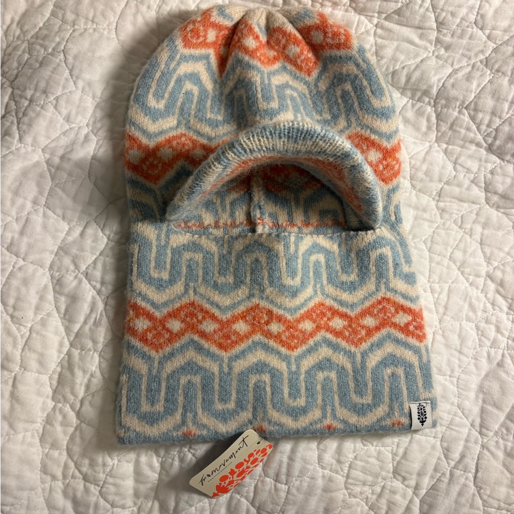 NWT free people hooded mask hat